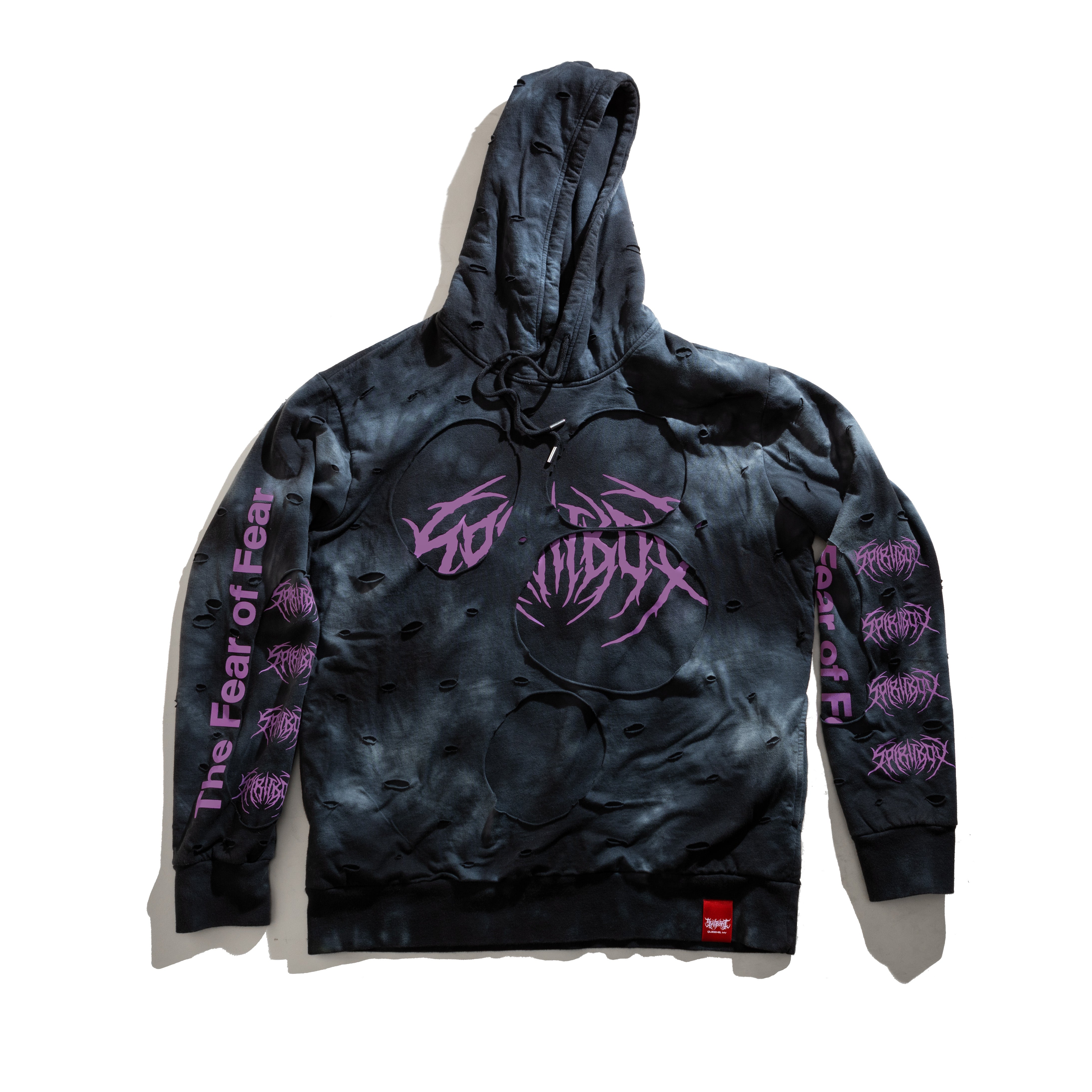 SPIRITBOX x SHIBORI TFOF DISTRESSED HOODIE