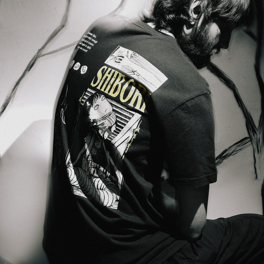 トップス Rare 00s Archive SHARE SPIRIT Dyed Tee SHIBORI THREADS X JUNJI ITO MANIAC - TRAUMA TEE – Shibori Threads