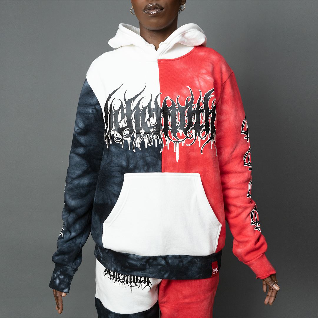 BEHEMOTH x SHIBORI PATCHWORK HOODIE