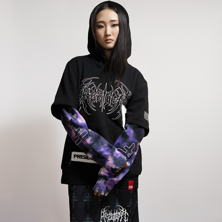 PRESIDENT X SHIBORI LAYERED HOODIE